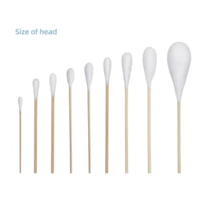 Medical Multipurpose 3 Inch Medical Absorbent Cotton Swabs 100 Pcs Natural Wooden Handle Biodegradable Tips CE Certified Sterile