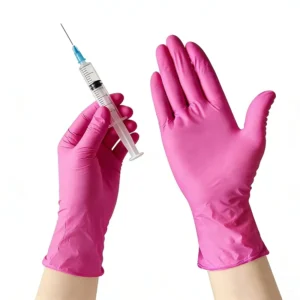 Medical Nitrile Examination Gloves Dental Aged Care 100pcs box 3mil Disposable Powder Free Rose Red Nitrile Gloves for Hospital