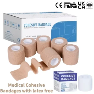 Medical Non-Woven Elastic Self Adherent Cohesive Bandage Wrap Latex Free for First Aid