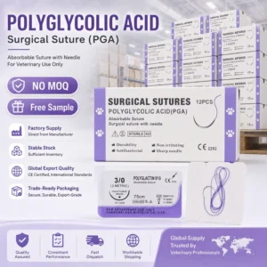 Medical PGA PGLA 910 Surgical Suture Veterinary Medical Suture PGA2/0 3/0 PDO Nylon Silk Sutures