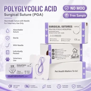 Medical PGA PGLA 910 Surgical Suture Veterinary Medical Suture PGA2/0 3/0 PDO Nylon Silk Sutures