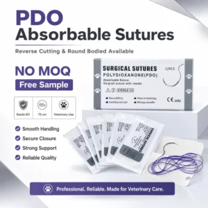 Medical Polydioxanone PDO Absorbable Suture Surgical Stitching Thread NO MOQ Free Sample