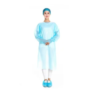 Medical Protective Waterproof Isolation CPE Gown Long Sleeve Non Sterile CE Certified