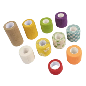 Medical Self Adhesive Cohesive Elastic Bandage Cotton & Non-Woven 5cmx4.5m First Aid Sports Veterinary Use