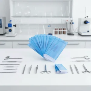 Medical Self Sealing Rigid Moisture Proof Stretch Film PE Sterilization Pouches for Nail Tools Via Blow Molding Eco friendly
