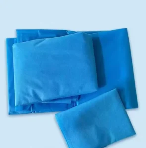 Medical Sheet Non woven Fabric Blue Cover for the Bed Thick and Breathable for Hospital Use. Medical Sheet for the Ward