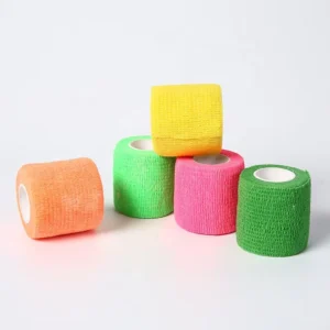 Medical Sports Wound Support Dressing Self Adhesive Custom Print Colored Cohesive Elastic Bandage