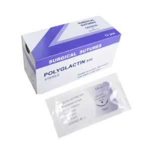 Medical Sterile Absorbable Polyglactin 910 Practice Surgical Suture with Needle