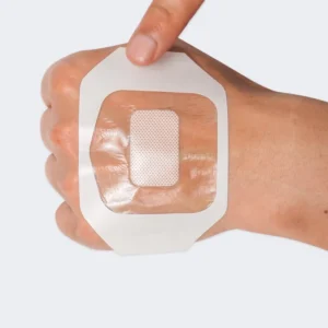 Medical Sterile Transparent Island Dressing Waterproof PU Film Adhesive Wound Dressing with Absorbent Pad 6x7cm CE Approved