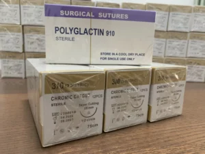 Medical Sterile Veterinary Surgical Polyglactin 910 PGLA Thread Chromic Catgut Silk Nylon Polypropylene Sutures