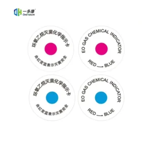 Medical Sterilization EO Indicator Labels Indicators Dia From Red to Blue