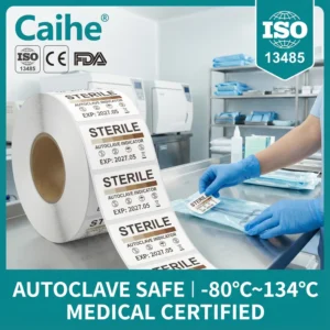 Medical Sterilization Indicator Labels Autoclave Safe Identification Rolls