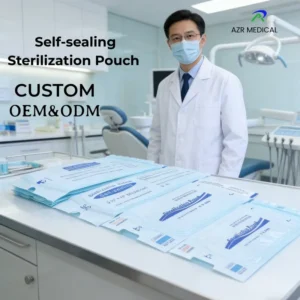 Medical Sterilization Pouch Medical Grade EO Steam Sterilized Self Sealing Packaging Custom Logo Factory Direct Supply