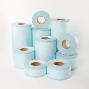 Medical Sterilization Roll Pouches 100mm*200m Heat Sealing Flat Reel Medical Grade Paper CPP PET Film Autoclave Compatible Steam