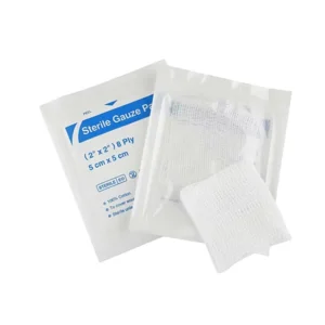 Medical Sterilization Swab 10*10 cm Blister Bag 40 S 12 Ply Folding Edge Gauze