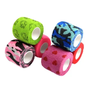 Medical Supplies Nonwoven Easy Tear Self Adhesive Veterinary Wrap Customized Camouflage Printing Wrap Bandages Elastic