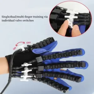 Medical Supply Electric Stroke Hand Exerciser Blue Rehabilitation Robotic Gloves