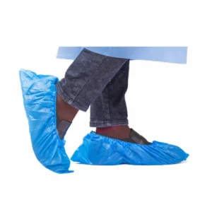 Medical Supply Nonwoven Disposable PPE Overshoe Cover Anti Static Breathable Anti Skip CPE Shoe Cover
