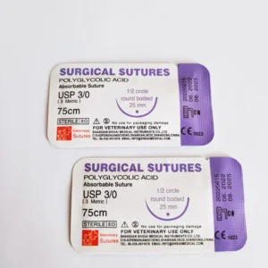 Medical Surgical Disposable Sutures Surgical PGA Monofilament Absorbable Sterilized Veterinary Surgical Instruments