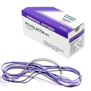 Medical Surgical Suture Non Absorbable Braided Silk with Needle 45cm for Veterinary Use Bulk Supply