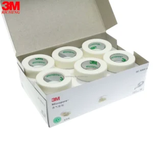 Medical Tape 1530 Single Sided Microporous Non woven Fabric White Surgical Tape 1.2cm width x9.1m Length