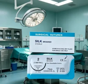 Medical Unabsorbable 2-0 3-0 4-0 45cm 75cm 90cm Nylon Silk Polyester Polypropylene Surgical Sutures Dog Veterinary