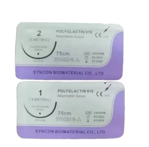 Medical Veterinarian Polyglactin 910 Surgical Sutures 40Mm 3-0 Cutting Sterilization Treatment Absorbable PGLA