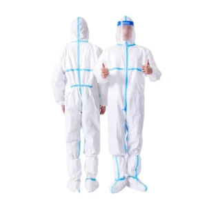 Medical surgical Protective Clothing With Blue Tape Disposable Cover All