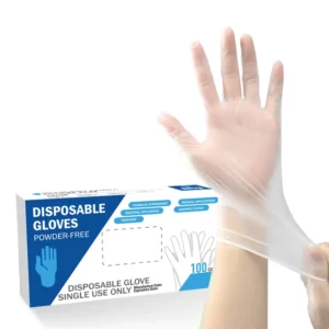 Medium and Large Clear Examination Disposable PVC Gloves Vinyl for Food