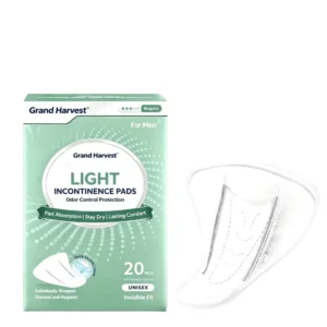 Men’s Light Incontinence Pads Fast Absorption Odor Control Disposable Male Bladder Leak Guards