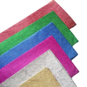 Metallic Wrapping Crepe Paper Silver Golden Crepe Paper Colors Custom Crepe Paper Roll