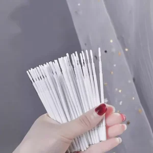 Micro Brushes for Eyelash Extensions Disposable Eye Lash Glue Cleaning Long Tip Micro Swab Cotton Material Microbrush