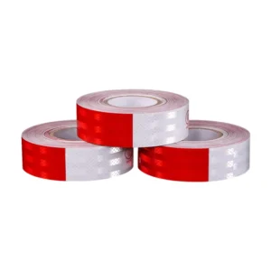 Micro Prismatic Red High Visibility Single Sided Water Activated EVA Waterproof Warning Sheeting Conspicuity Reflective Tape