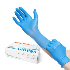Micro Thin Blue Nitrile Gloves Waterproof Disposable for Household Cleaning Food Safe and Exam Free Durable and Better Safety