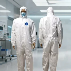Microporous Type 5 6 Hazmat Suit Civilian Use Disposable PP Coveralls Waterproof Chemical Safety Disposable Protective Clothing