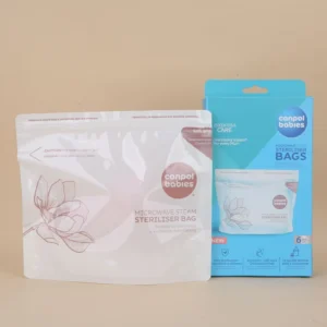 Microwave Sterilizer Bag BPA Phthalate Free Reusable 20 Times Hospital Grade Cleaning Accessory for Baby Bottle Nipples