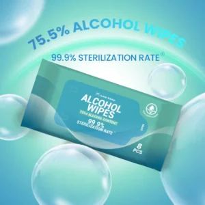 Mini Portable 75% Alcohol Wipes Soft Biodegradable Cleaning Wipes Small Packages FDA Certified Disinfecting Wipe