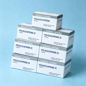 Monofilament Poliglecaprone 25 Suture PGCL Sutures Reverse Cutting Taper Point Needle Sterile Synthetic Absorbable