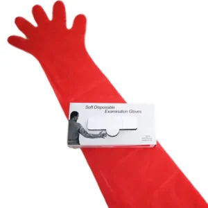 Multi Color Optional PE Veterinary Long Sleeve Gloves Elastic Cuff for Farm Classification Management