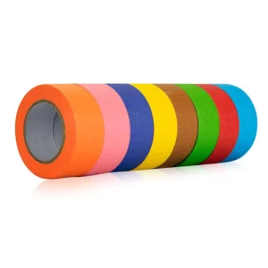 Multi-Purpose Office Masking Tape Rubber Glue OEM Colorful Paper Crepe Pressure Sensitive Adhesive