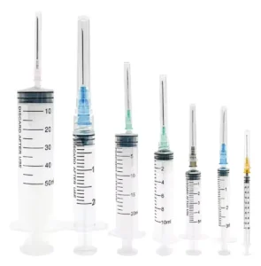 Multi-Sizes 1ml 2ml 5ml 10ml 20ml 30ml 50ml Veterinary Plastic Disposable Syringe Sterile Injection Needle