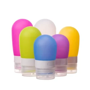 Multi Use 60ml 2oz Silicone Cosmetic Container Mini Travel Size Bottle Refillable Squeeze Lotion Salad Dressing Sauce Bottles