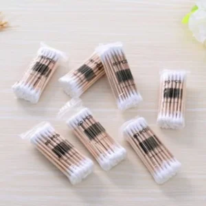Multi Use Bamboo Cotton Sticks Double Head Cotton Swabs for Cosmetic Touch Up Ear Cleaning