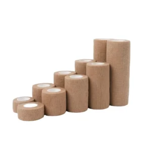 Multi color Non Woven Cohesive Heavy Elastic Adhesive Bandage Brown 15cm for Athletes
