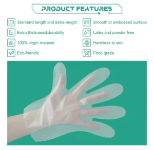 Multi-function 0.08mm Kitchen Cleaning TPE Food Grade Transparent Disposable Gloves