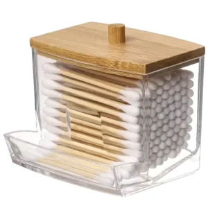 Multi purpose Household Square Small Plastic Storage Box Transparent Cotton Swab Storage Box with Lid