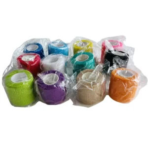 Multicolor Breathable Non woven Fabric Cohesive Flexible Bandage for Sports Protection and Joint Fix