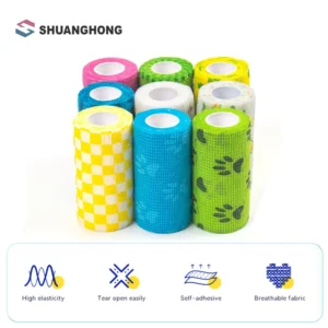 Multicolor Sport Non Woven Cohesive Bandage Self Adhesive Bandage Printed Bandage