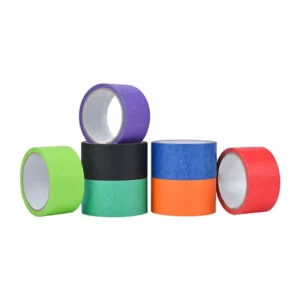 Multiple Colored General Purpose Masking Paper Tape Indoor Outdoor Strong Adhesive Crepe Free Residue Paint Heat-Resistant White