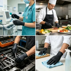 Multipurpose Disposable Nitrile Gloves Powder Free Latex Free Waterproof Anti Tear for Kitchen Industrial Daily Protection